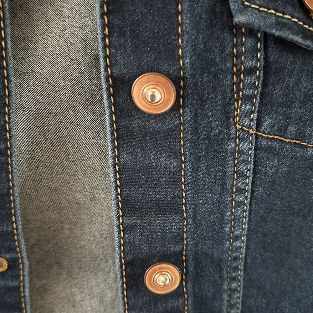 Wonder Nation, Fashion Stretch Denim Jacket with Patchwork Size L/G (10-12) - Picture 7 of 10